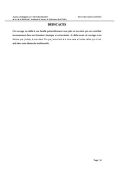 Analyse stratégique sur l'Internationalisation du riz d'Haiti