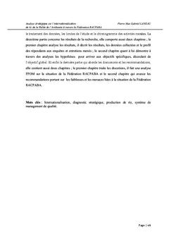 Analyse stratégique sur l'Internationalisation du riz d'Haiti