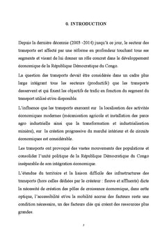 La Réforme du Secteur des Transports en RDC