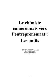 Le chimiste camerounais vers l'entrepreneuriat : Les outils