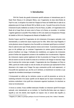 L'impact d'un événement sportif sur l'attractivité d'un territoire