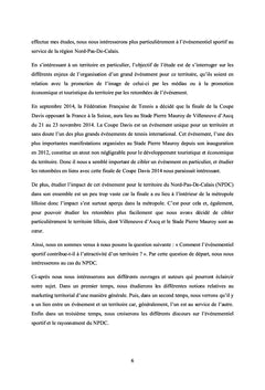 L'impact d'un événement sportif sur l'attractivité d'un territoire
