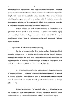 Entrepreneuriat et la promotion de l'artisanat familial à Kananga