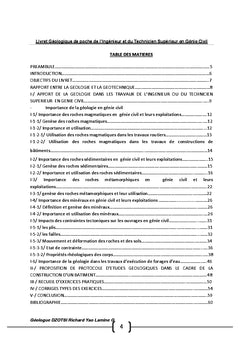 Livret géologique de l'ingénieur & technicien supérieur en génie civil