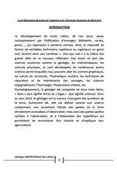 Livret géologique de l'ingénieur & technicien supérieur en génie civil