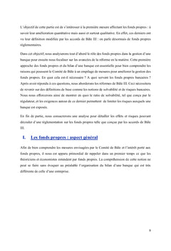 Bâle III : Exigence en fonds propres et gestion des risques bancaires
