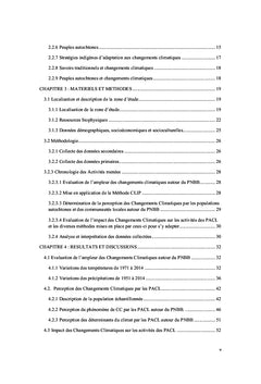 Stratégies Indigènes d'Adaptation aux Changements Climatiques:
