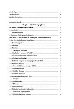 Etude des catalyseurs bimétalliques type hydrotalcite