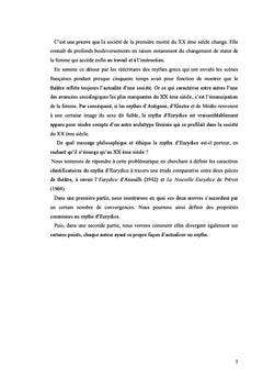 Le mythe d'eurydice: emergences et formes