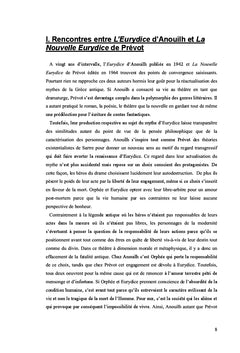 Le mythe d'eurydice: emergences et formes