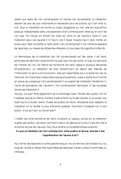 La mediation de l'art contemporain, entre publics et oeuvre