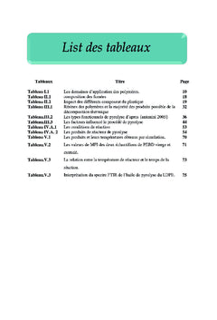 Etude de procede de conversion de dechets plastiques en carbuants