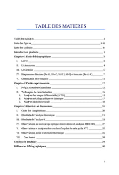 Etude d'alliages ternaires FeAlC