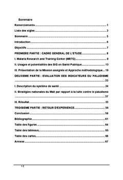 Les SIG comme outil d'évaluation des indicateurs du paludisme au Mali
