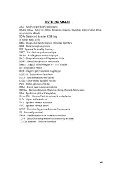 Manifestations oniriques et dynamique psychophysiologique