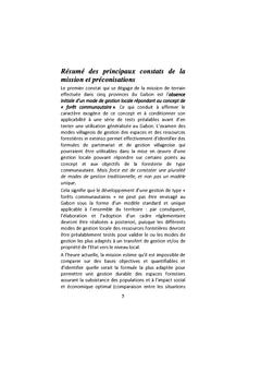 Etude de la faisabilité des forêts communautaires au Gabon