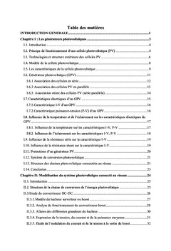 Étude et conception d'une chaîne Photovoltaïque connectée au réseau
