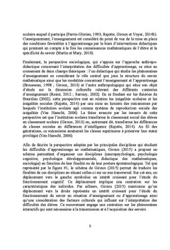 L'interprétation des difficultés d'apprentissage en mathématiques