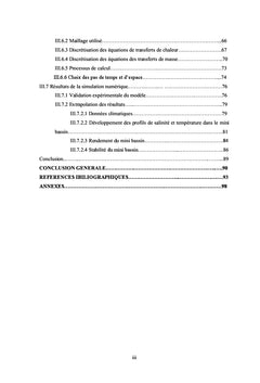 Etude des performances et de la stabilité d'un mini bassin solaire