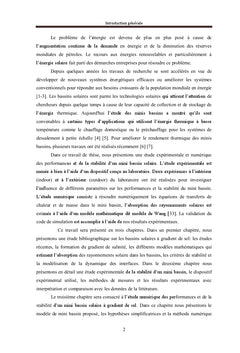 Etude des performances et de la stabilité d'un mini bassin solaire