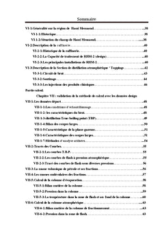 Le calcule de la colonne de distillation atmospherique du petrole brut