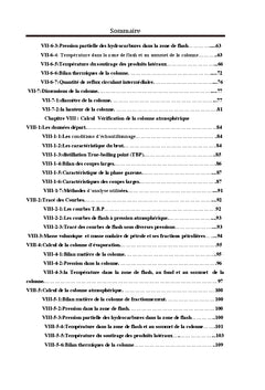 Le calcule de la colonne de distillation atmospherique du petrole brut