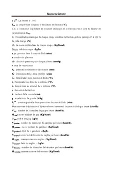 Le calcule de la colonne de distillation atmospherique du petrole brut