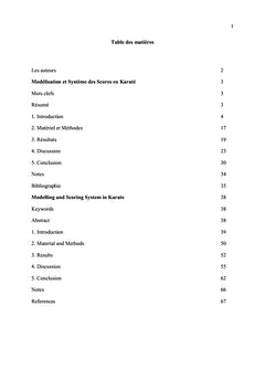 Modélisation et système des scores en karaté