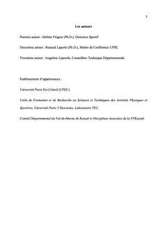 Modélisation et système des scores en karaté