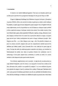 Modélisation et système des scores en karaté