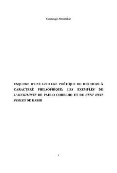 Esquisse d'une lecture poetique du discours A caractere philosophique
