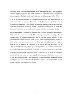 Management d'externalisation de la logistique de distribution