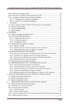 Conception d'une potence A bras rotatif