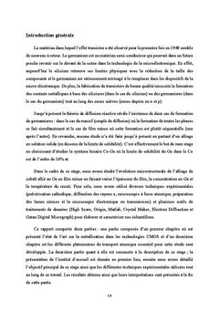 Étude de la formation des germaniures aux joints de grains