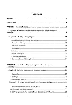 Impact des politiques énergétiques sur la croissance économique