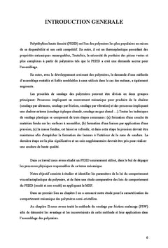 Etude du comportement des joints soudes par FSW du PeHD
