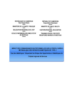Impact des connaissances nutritionnelles