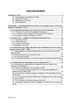 Planification et Gestion de l'Éducation: le financement