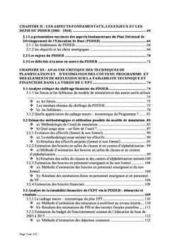Planification et Gestion de l'Éducation: le financement