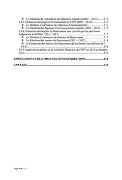 Planification et Gestion de l'Éducation: le financement
