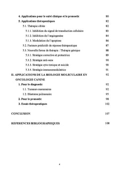 Apports de la biologie moleculaire en oncologie humaine et canine