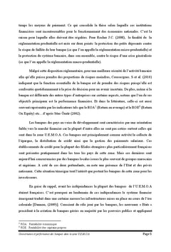 Gouvernance et performance des banques de la zone U.E.M.O.A