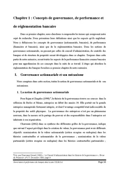 Gouvernance et performance des banques de la zone U.E.M.O.A