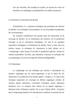 Gestion et valorisation des dechets menagers dans la Cite d'Ikela