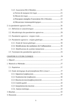 Recherche de l'association HLA-B15 et -B5 et la parodontite agressive