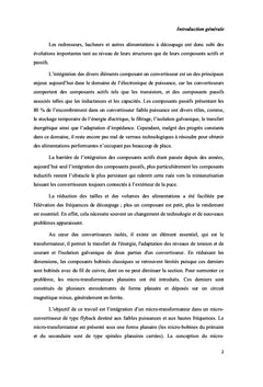 Integration d'un micro-transformateur