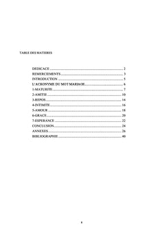 Les 7 (Sept) Colonnes du Mariage