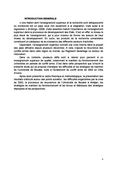 Crise politique en Côte d'Ivoire et fonctionnement des Universités
