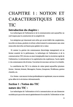 Les TIC et l'entreprise
