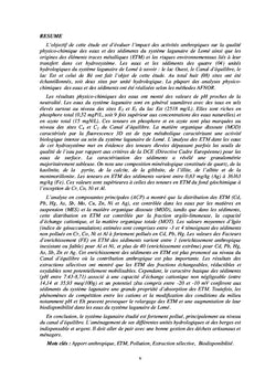 Hydrogéochimie et pollution du système lagunaire de Lomé (Togo)